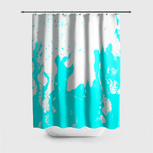 Шторка для ванной Голубой огонь текстура / 3D-принт – фото 1