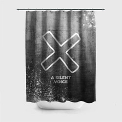 Шторка для душа A Silent Voice - grey gradient, цвет: 3D-принт