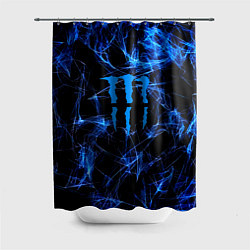 Шторка для ванной Monster energy искры дымы