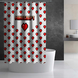 Шторка для душа Minecraft любовь, цвет: 3D-принт — фото 2