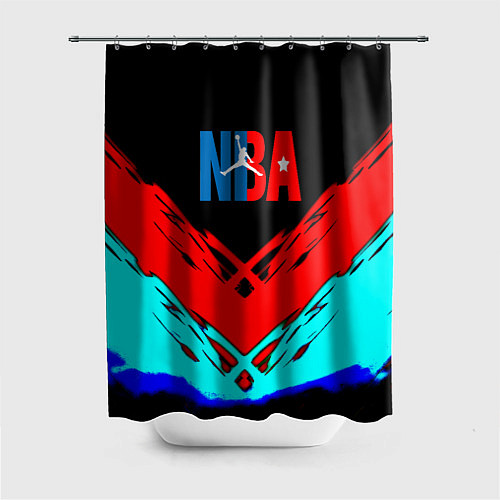 Шторка для ванной NBA краски геометрия / 3D-принт – фото 1