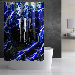 Шторка для душа Monster storm energy, цвет: 3D-принт — фото 2