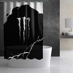 Шторка для душа Monster energy storm energy, цвет: 3D-принт — фото 2