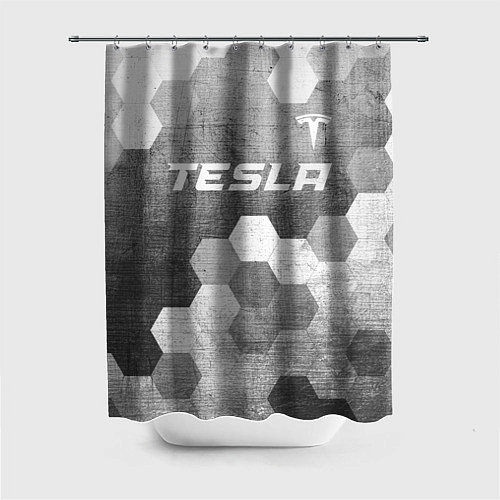 Шторка для ванной Tesla - grey gradient посередине / 3D-принт – фото 1