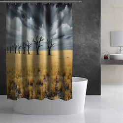 Шторка для душа Деревья в поле, цвет: 3D-принт — фото 2