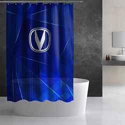 Шторка для душа Changan blue poly, цвет: 3D-принт — фото 2