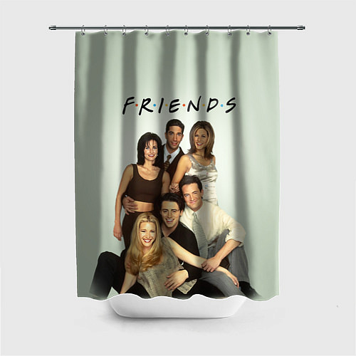 Шторка для ванной Американский сериал - Друзья / 3D-принт – фото 1