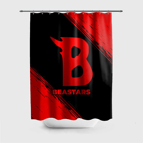Шторка для ванной Beastars - red gradient / 3D-принт – фото 1