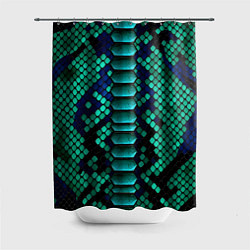 Шторка для ванной Кожа зеленой змеи
