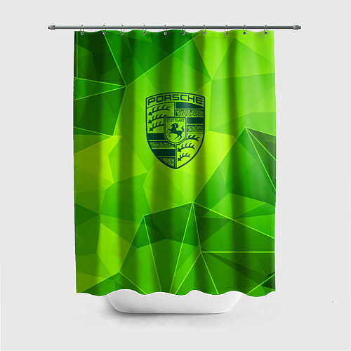 Шторка для ванной Porsche green poly / 3D-принт – фото 1