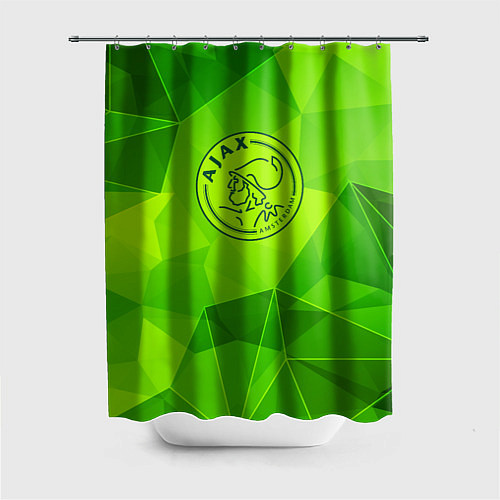 Шторка для ванной Ajax green poly / 3D-принт – фото 1