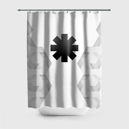 Шторка для ванной Red Hot Chili Peppers white poly / 3D-принт – фото 1