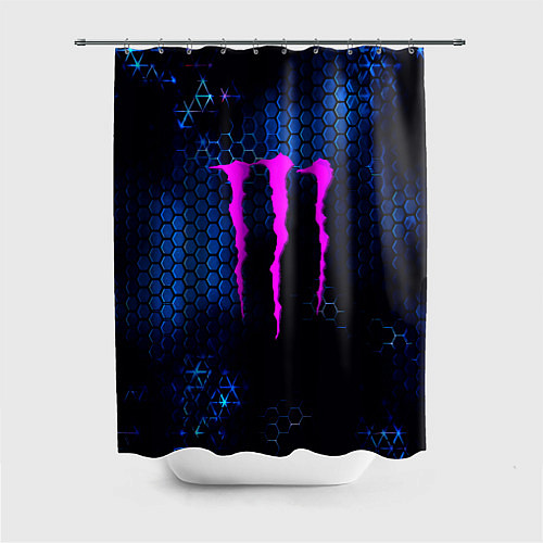 Шторка для ванной Monster energy броня / 3D-принт – фото 1