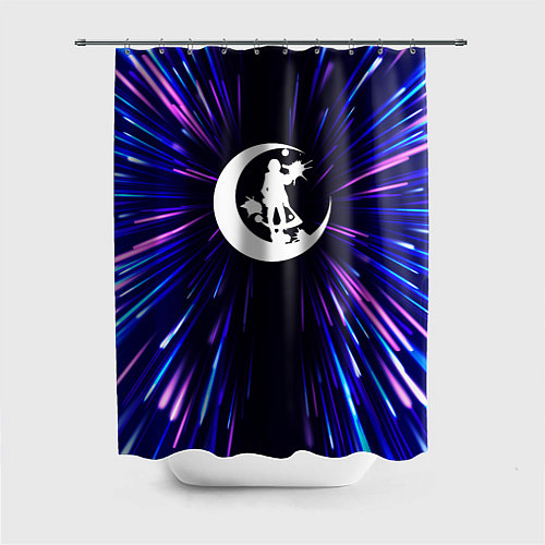 Шторка для ванной Angels of Death neon energy / 3D-принт – фото 1