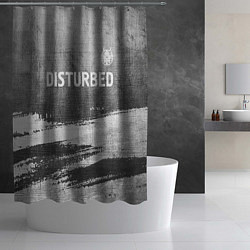 Шторка для душа Disturbed - grey gradient посередине, цвет: 3D-принт — фото 2