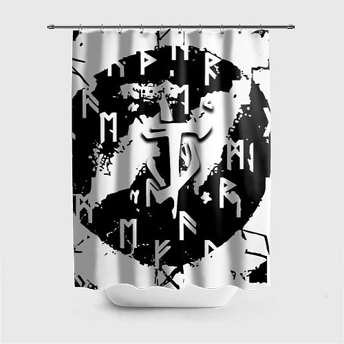 Шторка для ванной Doom символы краски / 3D-принт – фото 1