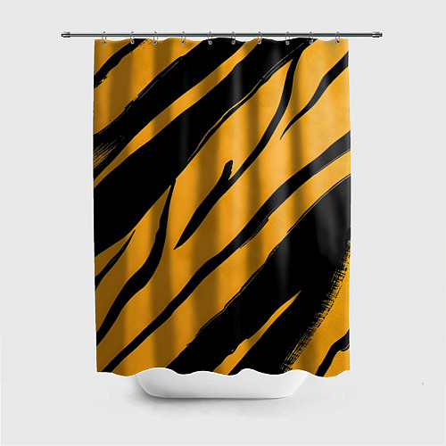 Шторка для ванной Тигровый раскрас / 3D-принт – фото 1