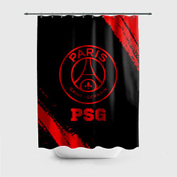 Шторка для душа PSG - red gradient, цвет: 3D-принт