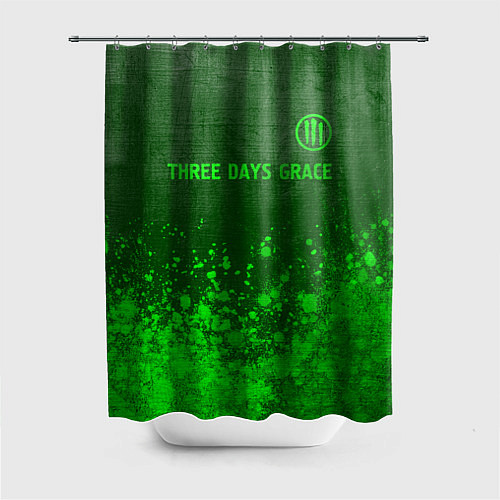 Шторка для ванной Three Days Grace - green gradient посередине / 3D-принт – фото 1