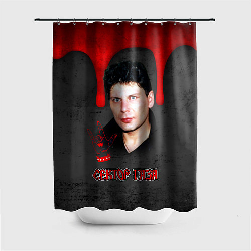 Шторка для ванной Сектор газа - рок жив / 3D-принт – фото 1