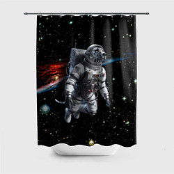 Шторка для ванной The dalmatian brave cosmonaut - ai art