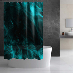 Шторка для душа Neon smoke, цвет: 3D-принт — фото 2