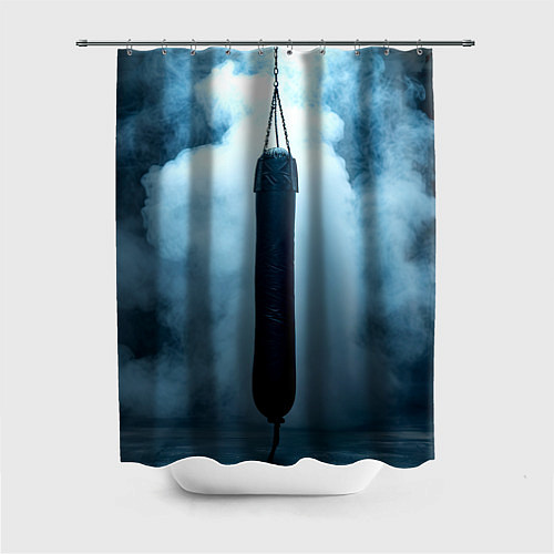 Шторка для ванной Боксерская груша в дыму / 3D-принт – фото 1