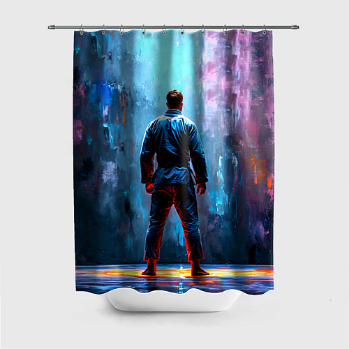 Шторка для ванной Боец джиу-джитсу / 3D-принт – фото 1