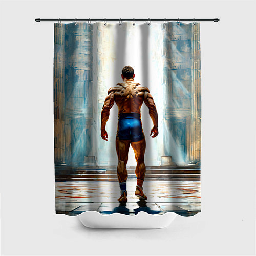 Шторка для ванной Греко-римский борец / 3D-принт – фото 1