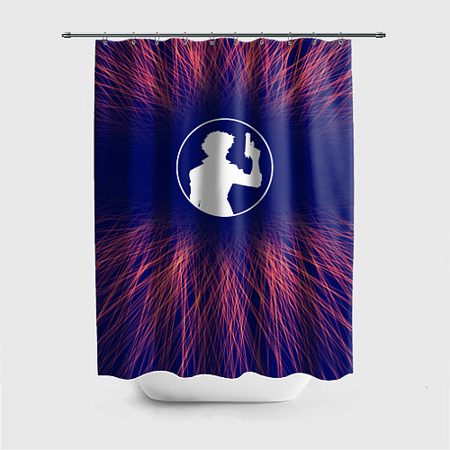 Шторка для ванной Cowboy Bebop red energy / 3D-принт – фото 1