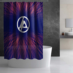 Шторка для душа Linkin Park 2024 red energy, цвет: 3D-принт — фото 2