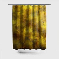Шторка для ванной Золотая ржавая текстура