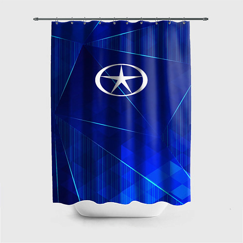 Шторка для ванной JAC blue poly / 3D-принт – фото 1