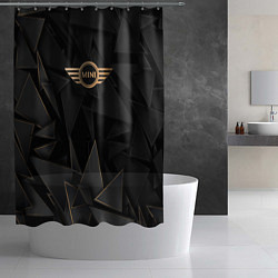 Шторка для душа Mini golden poly, цвет: 3D-принт — фото 2