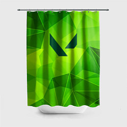 Шторка для душа Valorant green poly, цвет: 3D-принт