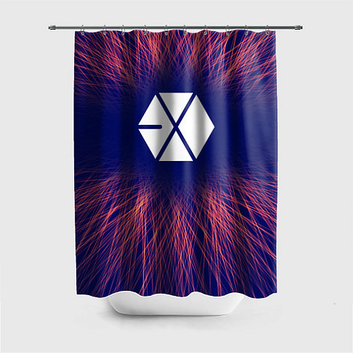 Шторка для ванной Exo red energy / 3D-принт – фото 1