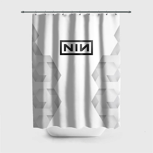 Шторка для ванной Nine Inch Nails white poly / 3D-принт – фото 1