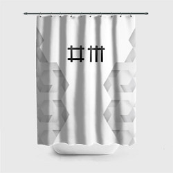 Шторка для душа Depeche Mode white poly, цвет: 3D-принт