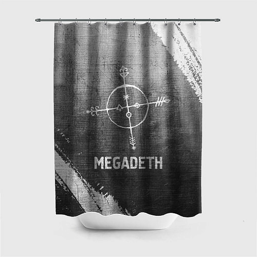 Шторка для ванной Megadeth - grey gradient / 3D-принт – фото 1