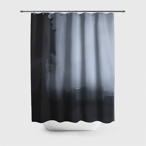 Шторка для ванной Абстракция с серым и черным / 3D-принт – фото 1