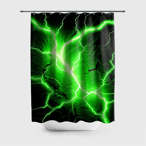 Шторка для ванной Color green black / 3D-принт – фото 1