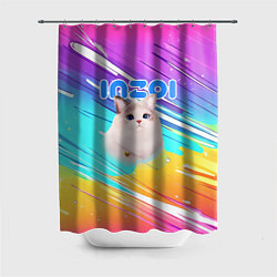 Шторка для ванной Inzoi кошечка на радужном фоне