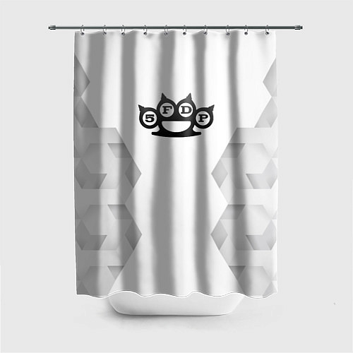 Шторка для ванной Five Finger Death Punch white poly / 3D-принт – фото 1