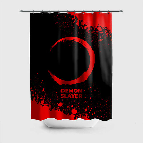 Шторка для ванной Demon Slayer - red gradient / 3D-принт – фото 1