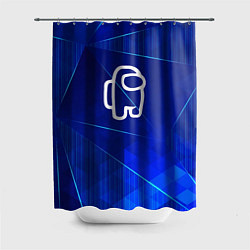 Шторка для ванной Among Us blue poly