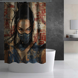 Шторка для душа Китана в китайском стиле, цвет: 3D-принт — фото 2