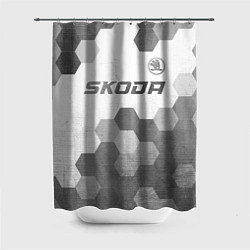 Шторка для душа Skoda - white gradient посередине, цвет: 3D-принт