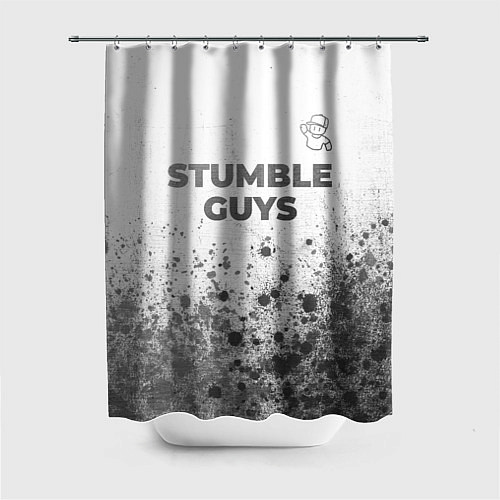 Шторка для ванной Stumble Guys - white gradient посередине / 3D-принт – фото 1