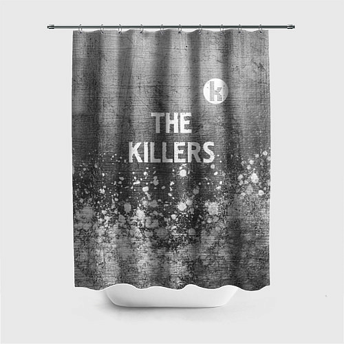Шторка для ванной The Killers - grey gradient посередине / 3D-принт – фото 1