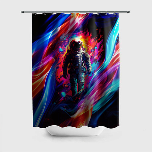 Шторка для ванной Космос пламенный / 3D-принт – фото 1
